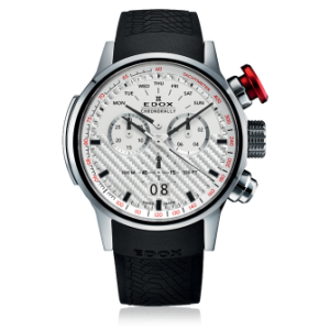edox men's 38001 tin ain chronorally analog display swiss quartz black watch